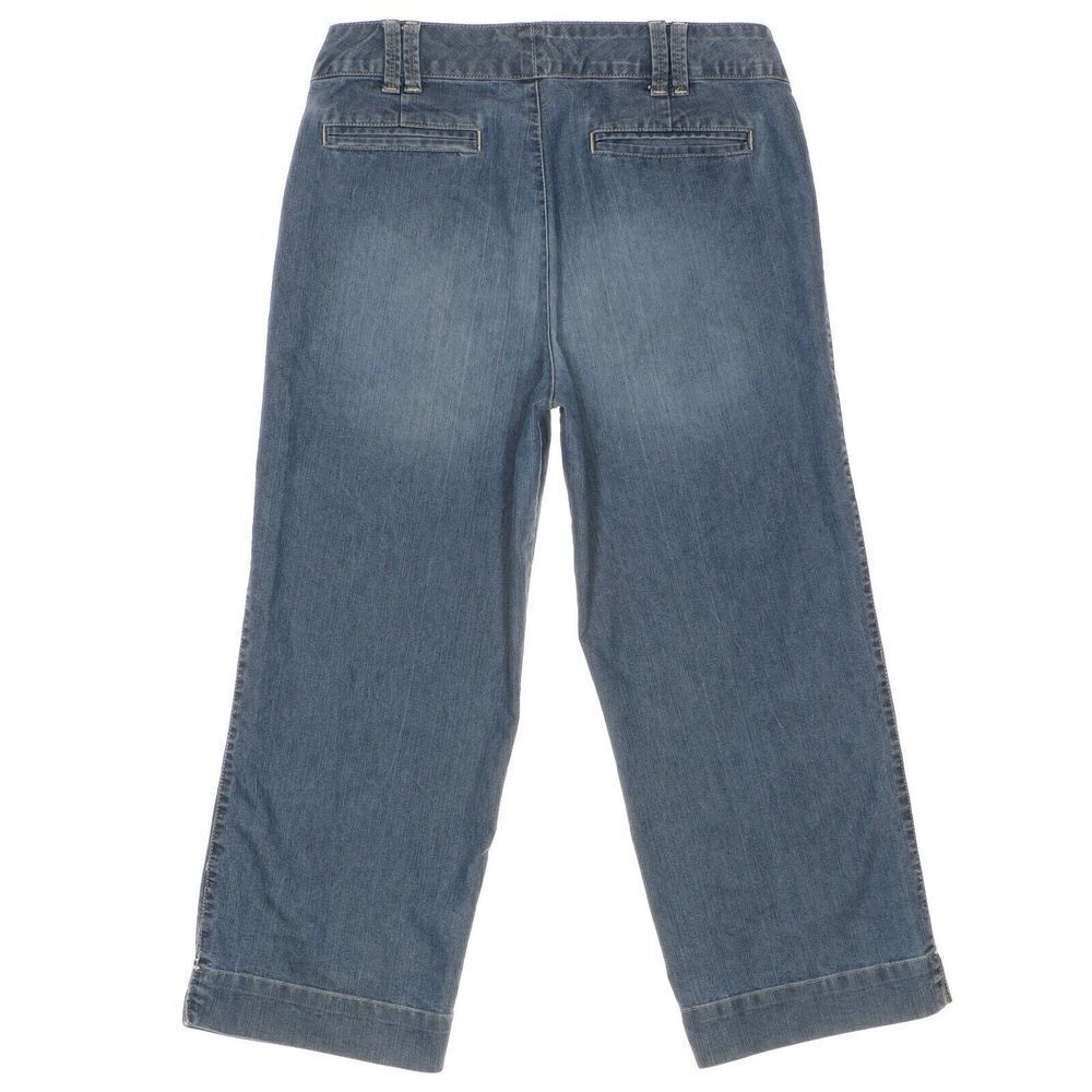 White House Black Market Crop Jeans Size 10 Womens Mid Rise Blue Stretch 31 x 22 - Picture 4 of 11
